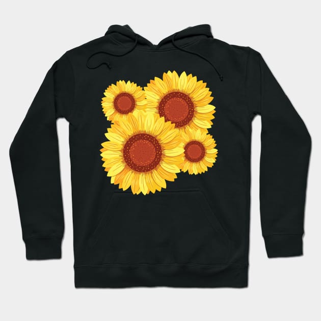 Sunflower Florist Flowers Hoodie by MooonTees